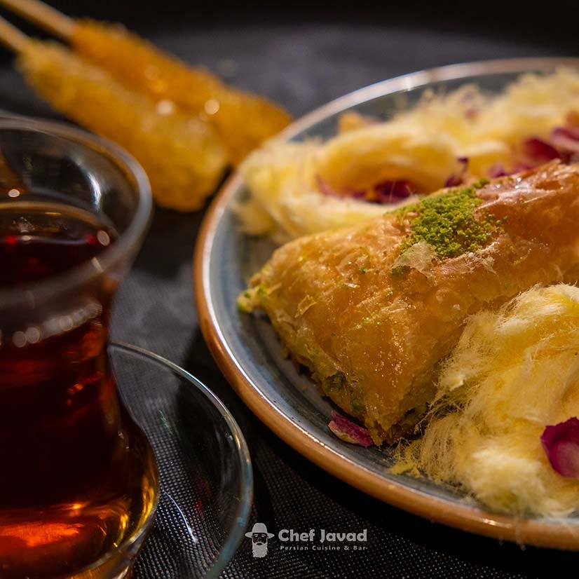 Persian tea and baklava